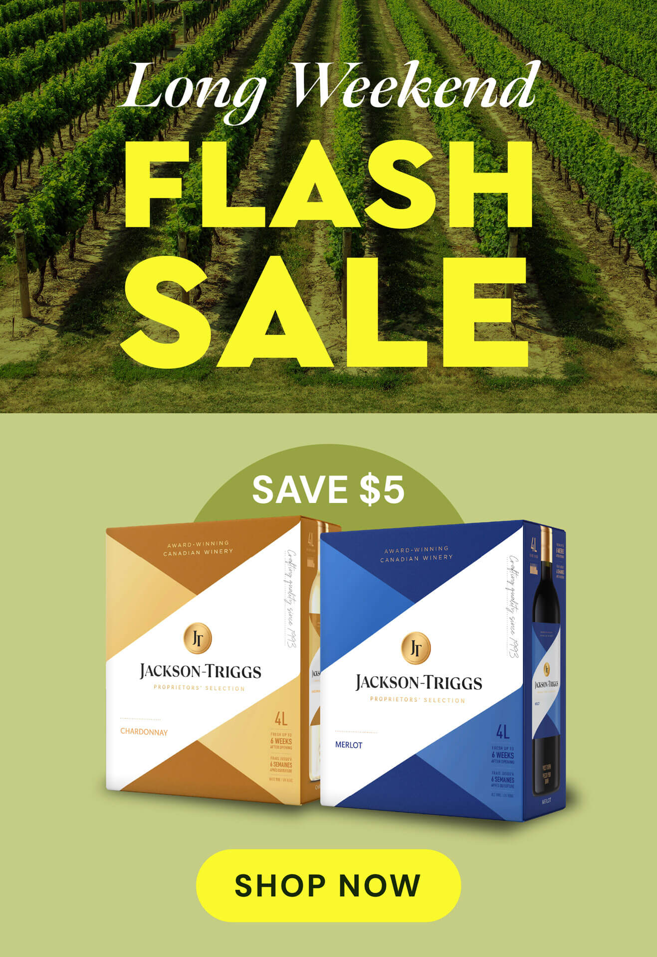 Long weekend flash sale